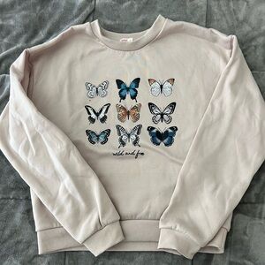 Tan Butterfly sweatshirt from Romwe size small
